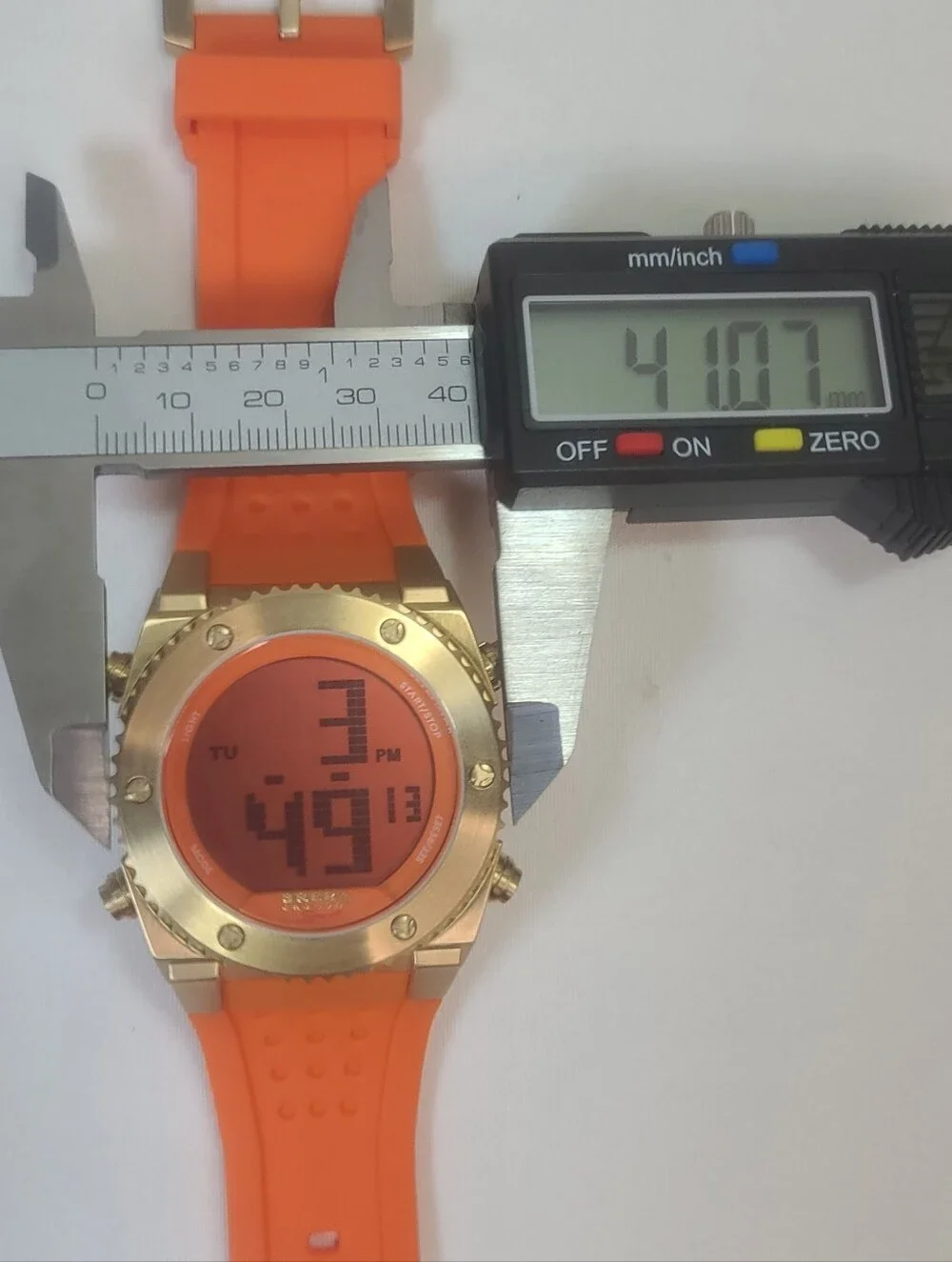 Brera Orologi Digital Sport Orange Band Watch